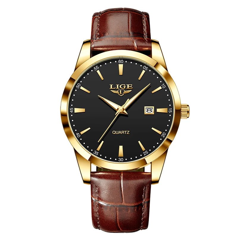Montre haut de gamme de luxe militaire Montre à Quartz pour hommes mode cuir étanche sport chronographe - FoytiShop