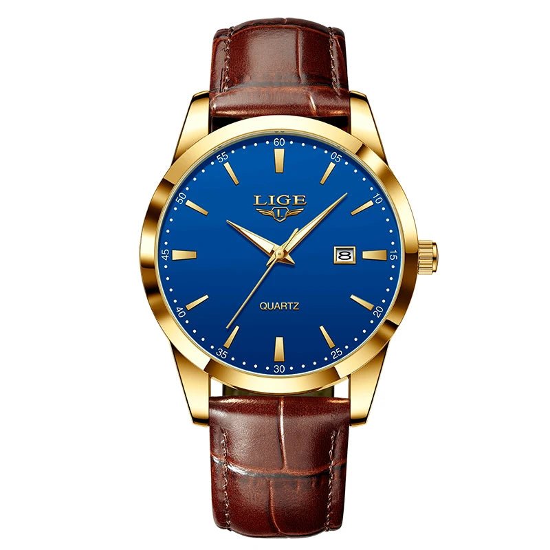 Montre haut de gamme de luxe militaire Montre à Quartz pour hommes mode cuir étanche sport chronographe - FoytiShop
