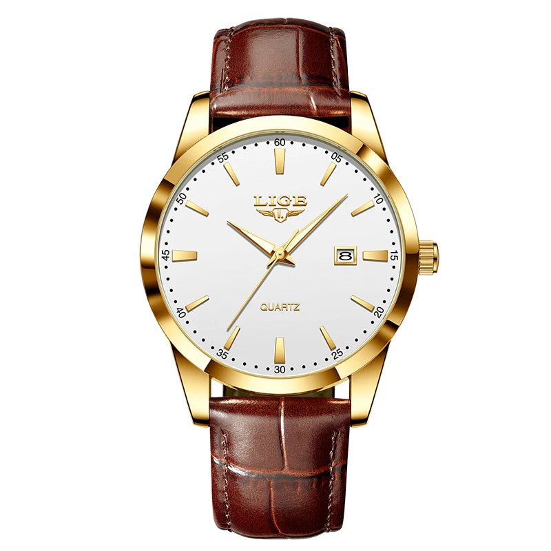 Montre haut de gamme de luxe militaire Montre à Quartz pour hommes mode cuir étanche sport chronographe - FoytiShop