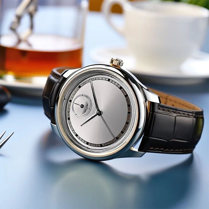 Montre Homme Cuir Noir Étanche - Quartz Analogique - FoytiShop