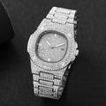 Montre Homme Quartz Acier Inoxydable Calendrier - Diamant Luxe Sport - FoytiShop