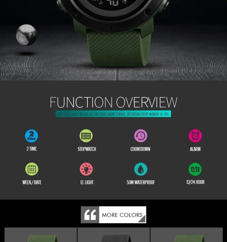 Montre hommes réveil mode Montre numérique - FoytiShop