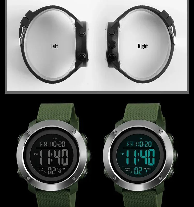 Montre hommes réveil mode Montre numérique - FoytiShop