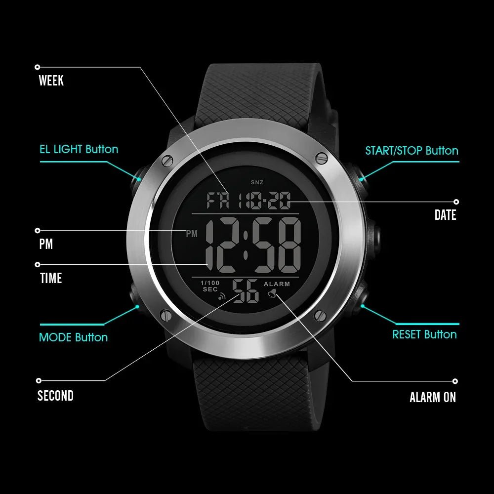 Montre hommes réveil mode Montre numérique - FoytiShop