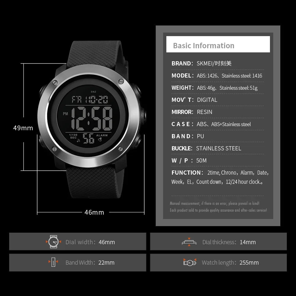 Montre hommes réveil mode Montre numérique - FoytiShop