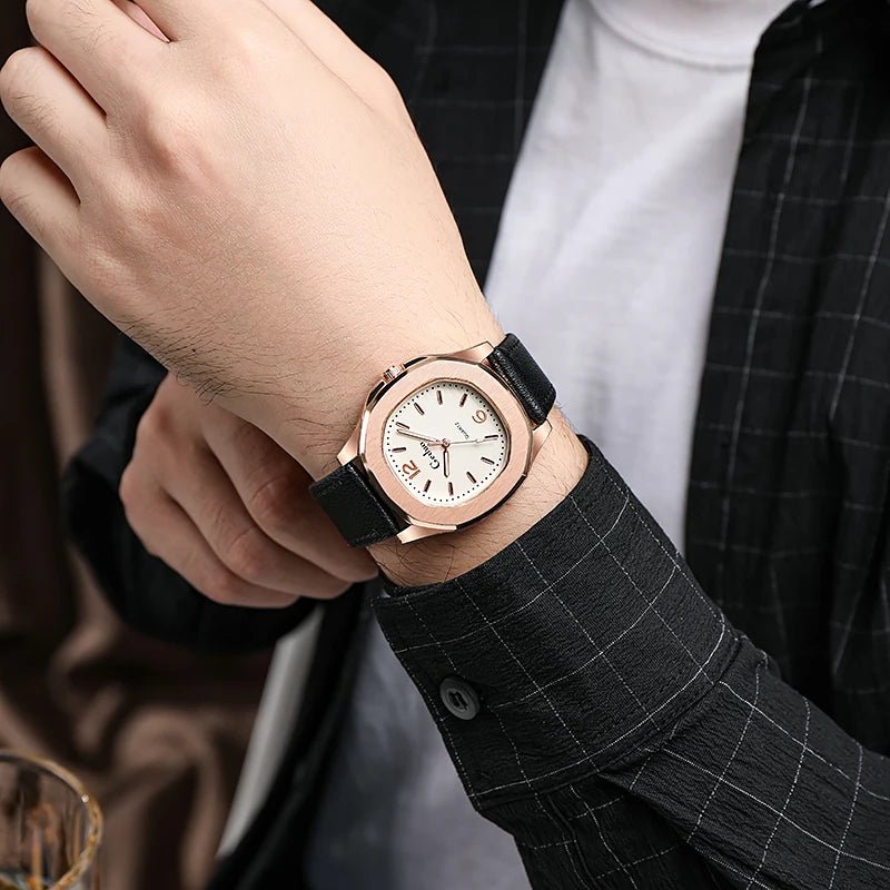 Montre Sport Cuir Décontracté Homme - Quartz Élégant - FoytiShop