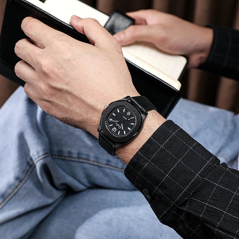 Montre Sport Cuir Décontracté Homme - Quartz Élégant - FoytiShop