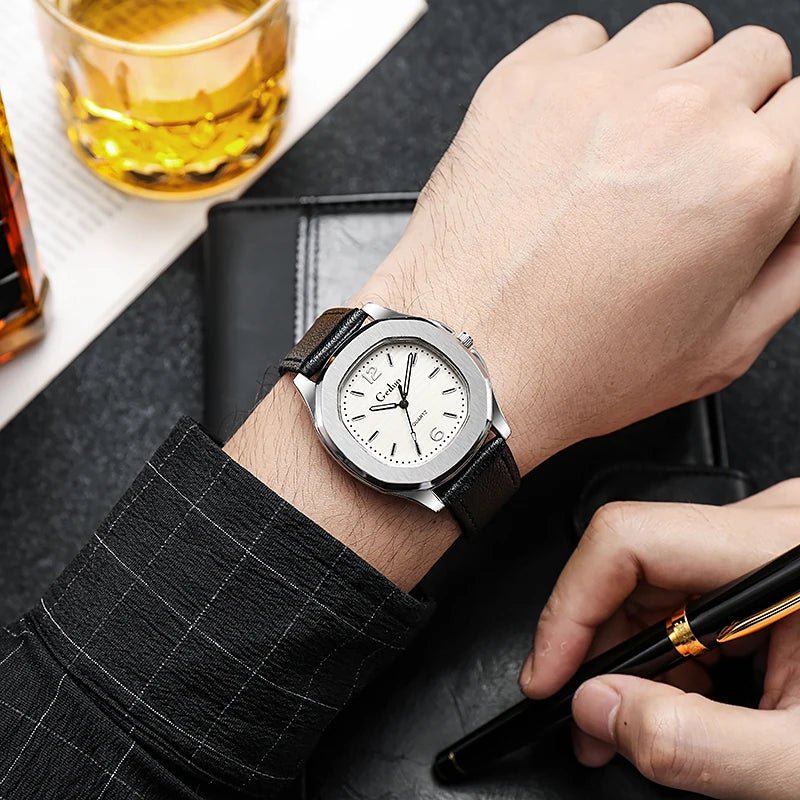 Montre Sport Cuir Décontracté Homme - Quartz Élégant - FoytiShop