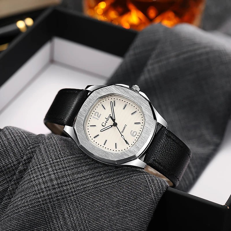 Montre Sport Cuir Décontracté Homme - Quartz Élégant - FoytiShop