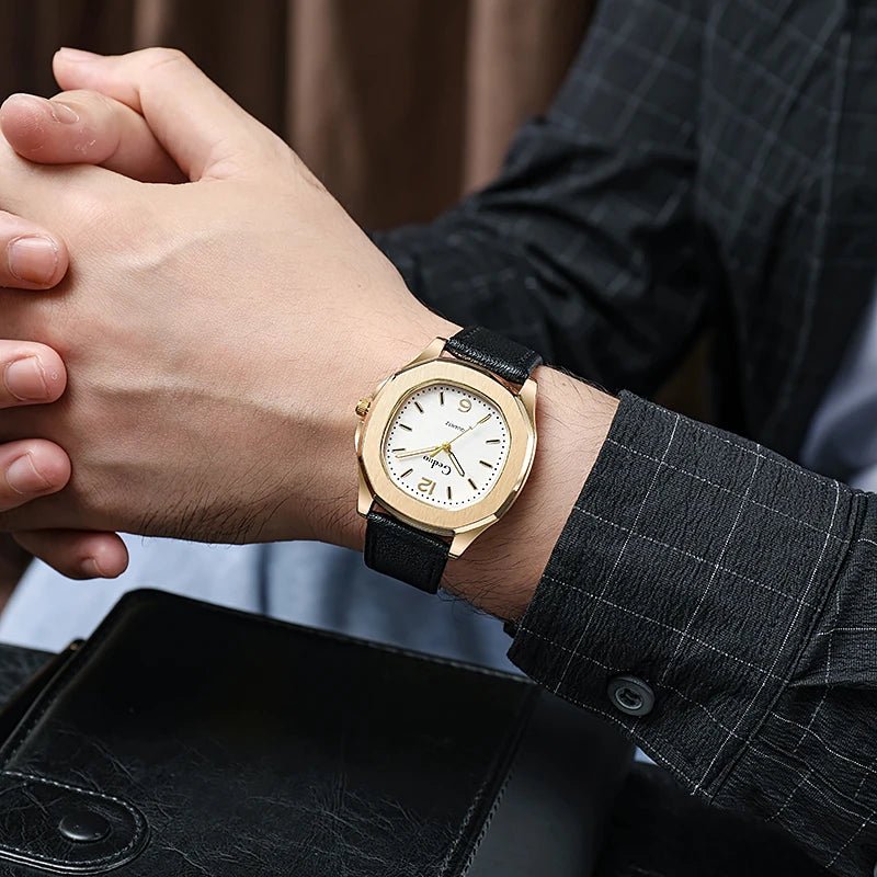 Montre Sport Cuir Décontracté Homme - Quartz Élégant - FoytiShop