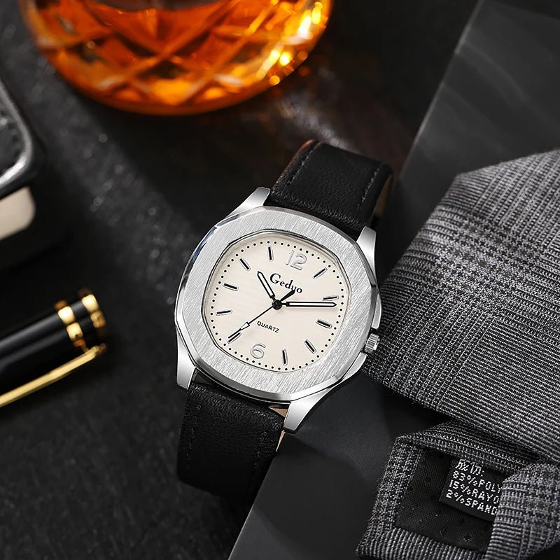 Montre Sport Cuir Décontracté Homme - Quartz Élégant - FoytiShop