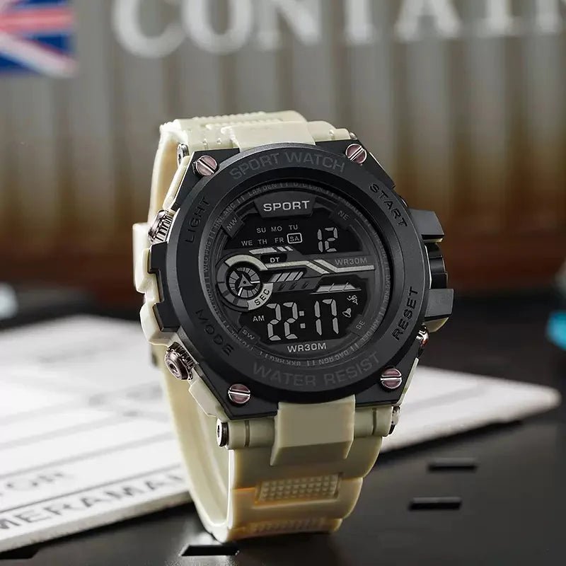 Montre Sport Multifonction LED Étanche Homme - Numérique Grand Cadran - FoytiShop