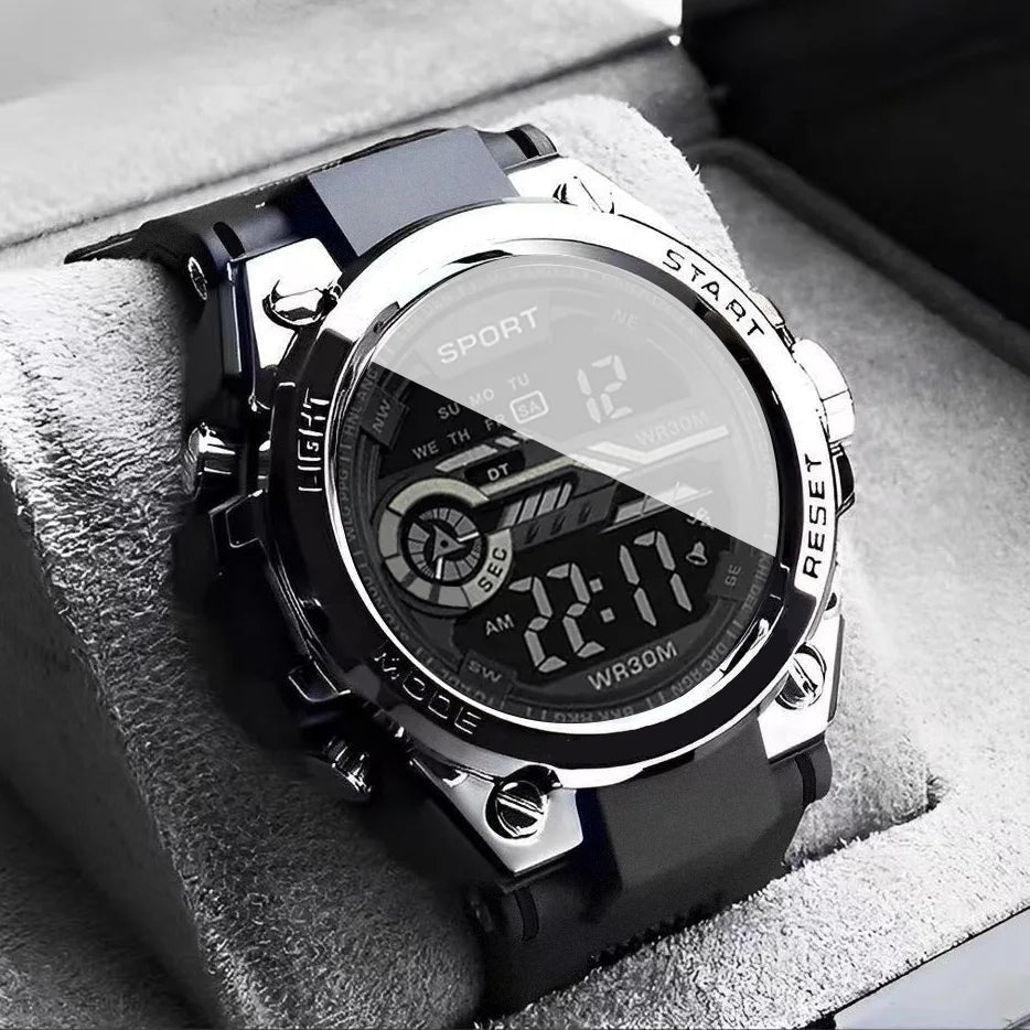 Montre Sport Multifonction LED Étanche Homme - Numérique Grand Cadran - FoytiShop