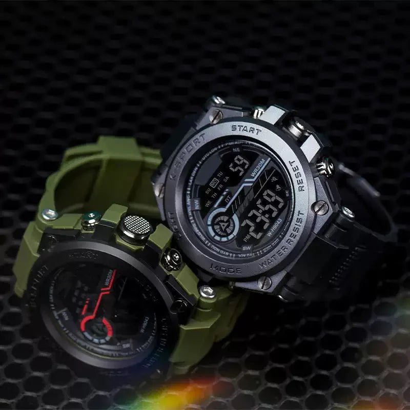 Montre Sport Multifonction LED Étanche Homme - Numérique Grand Cadran - FoytiShop