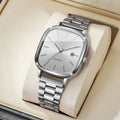 Montres d'affaires carrées pour hommes, montre à Quartz avec calendrier analogique - FoytiShop