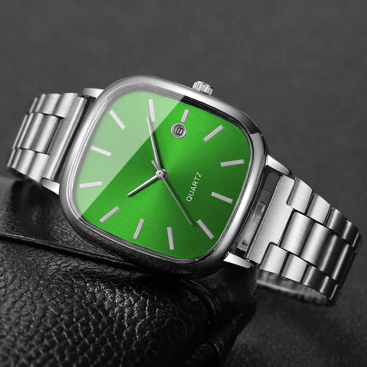 Montres d'affaires carrées pour hommes, montre à Quartz avec calendrier analogique - FoytiShop