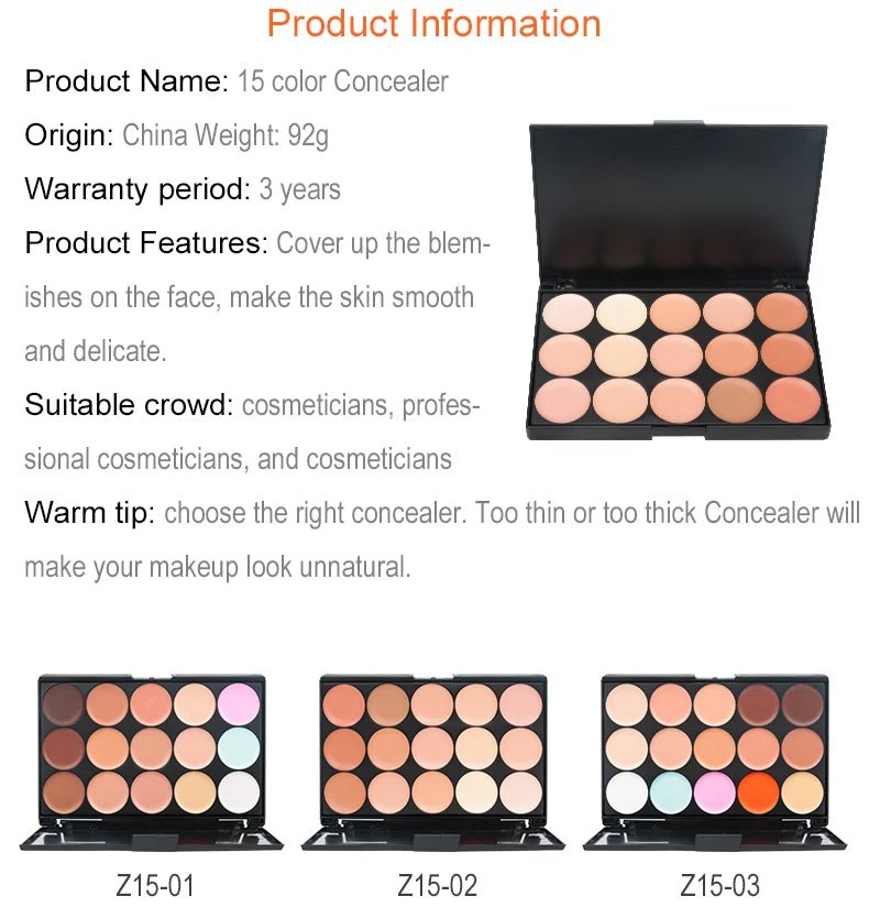 Palette Correcteur 15 Couleurs - FoytiShop