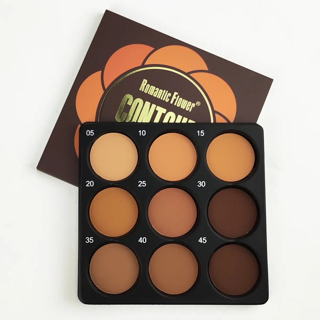 Palette fond de teint bronze 9 couleurs – Contour, correcteur & mat - FoytiShop