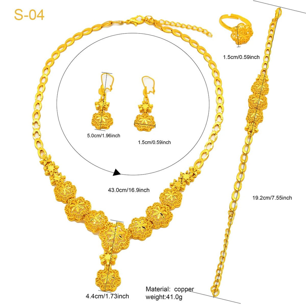 Parure Dorée Nuit Élégante — Collier & Boucles - FoytiShop