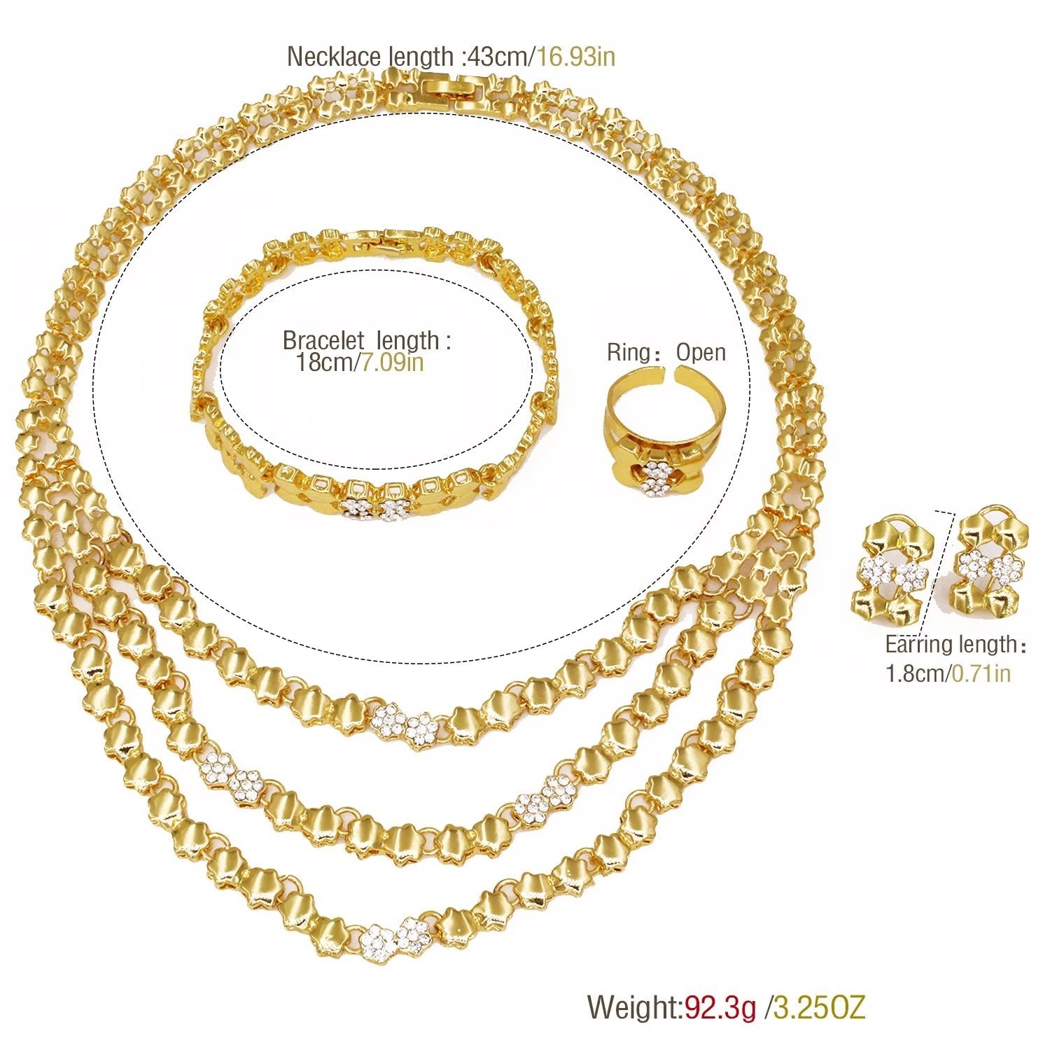 Parure Dorée Royale — Collier & Boucles Prestige - FoytiShop