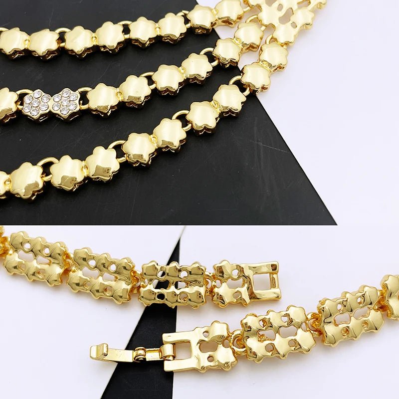 Parure Dorée Royale — Collier & Boucles Prestige - FoytiShop