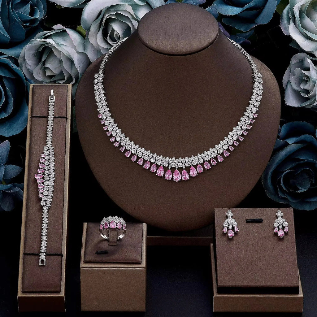 Parure Élégance Royale — Collier & Boucles d’Oreilles - FoytiShop