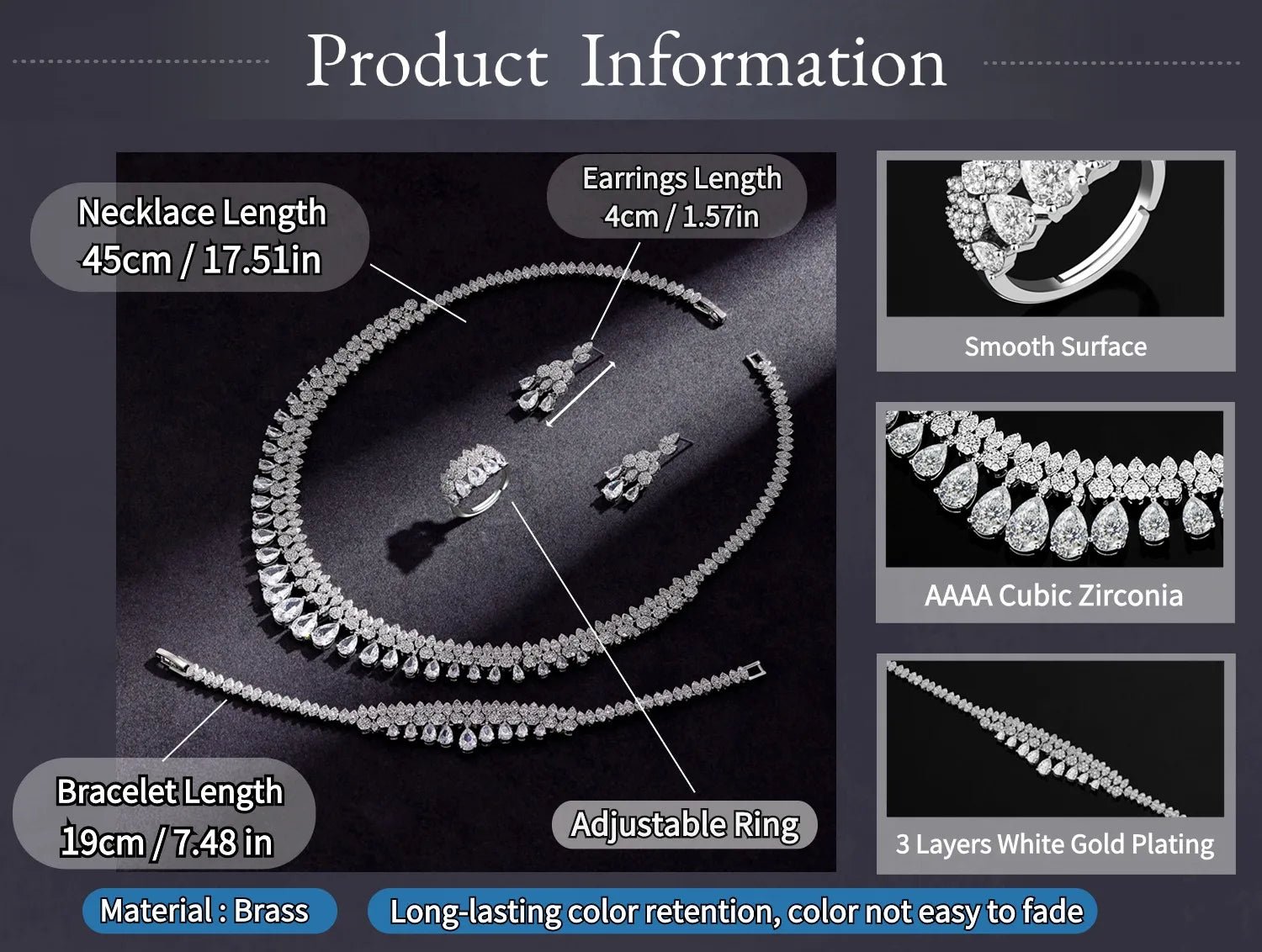 Parure Élégance Royale — Collier & Boucles d’Oreilles - FoytiShop