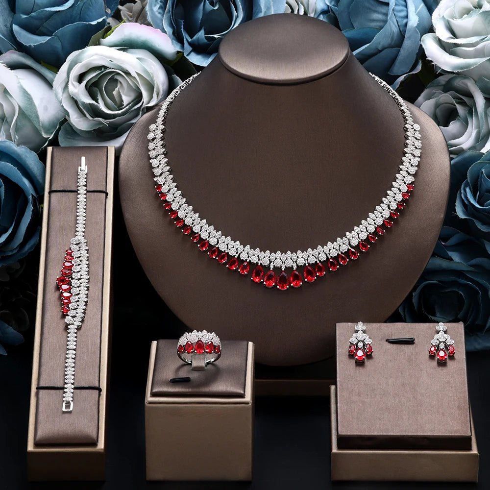 Parure Élégance Royale — Collier & Boucles d’Oreilles - FoytiShop