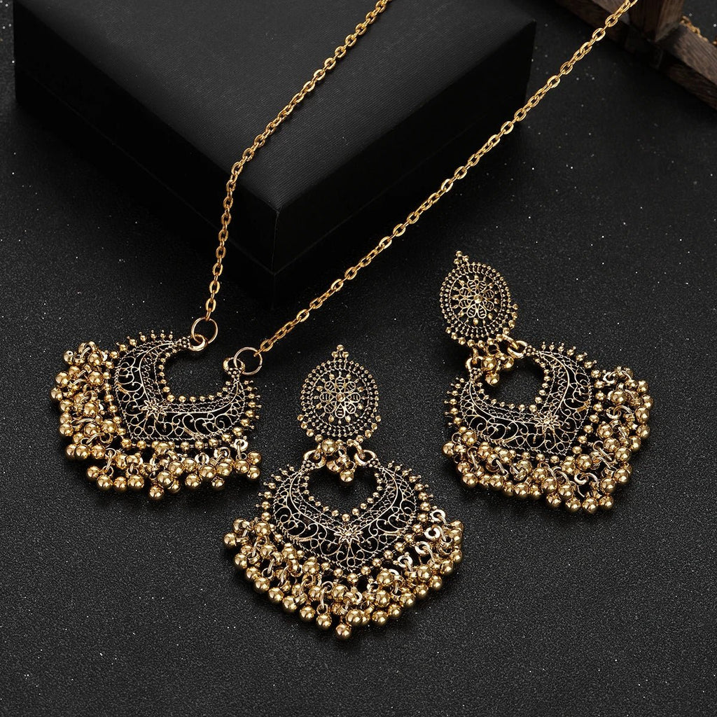 Parure Fleur Dorée — Collier & Boucles Délicates - FoytiShop