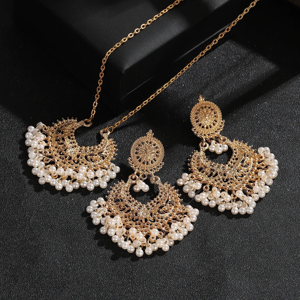 Parure Fleur Dorée — Collier & Boucles Délicates - FoytiShop