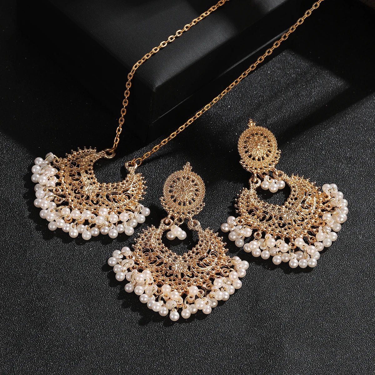 Parure Fleur Dorée — Collier & Boucles Délicates - FoytiShop