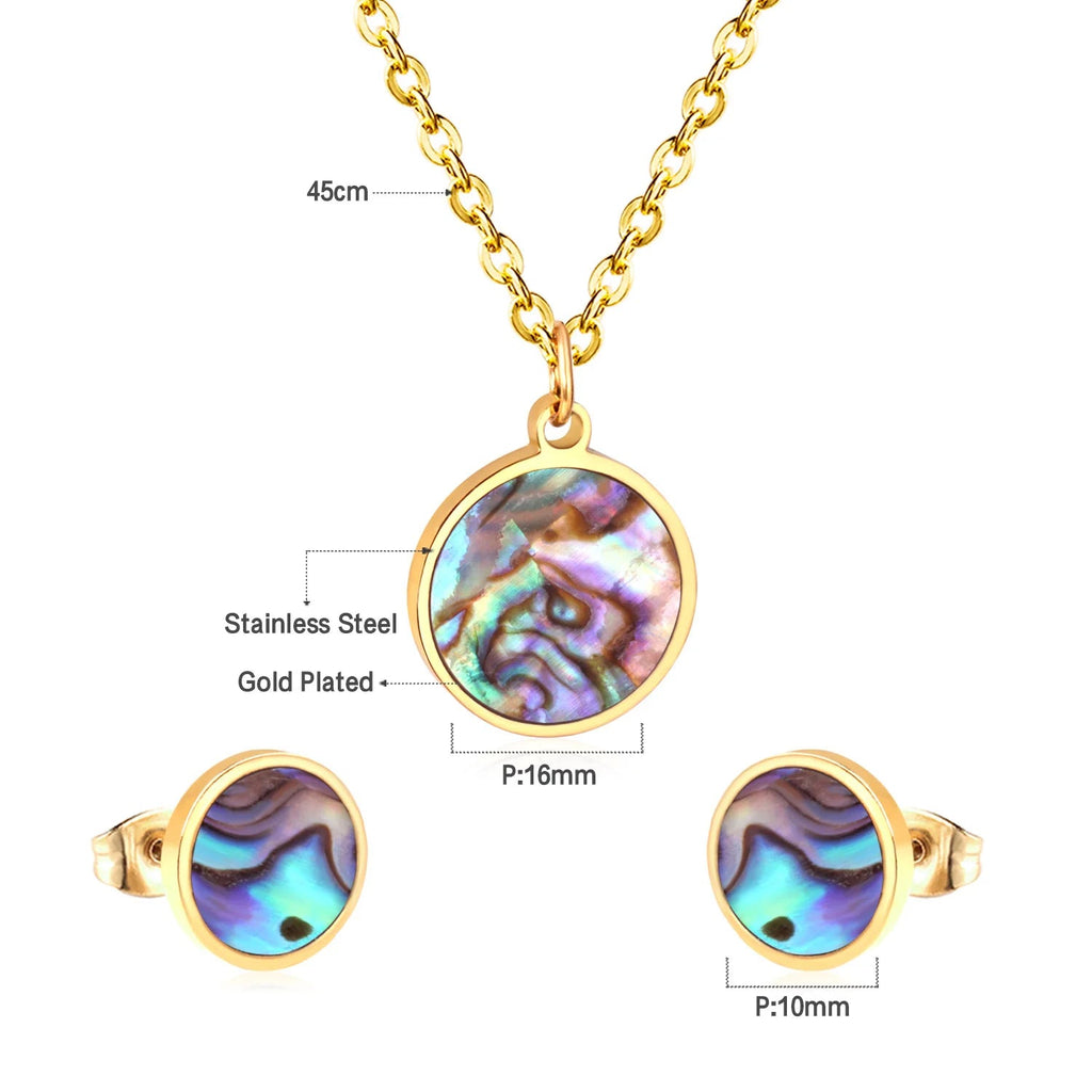 Parure Pierres Colorées — Collier & Boucles Élégance - FoytiShop
