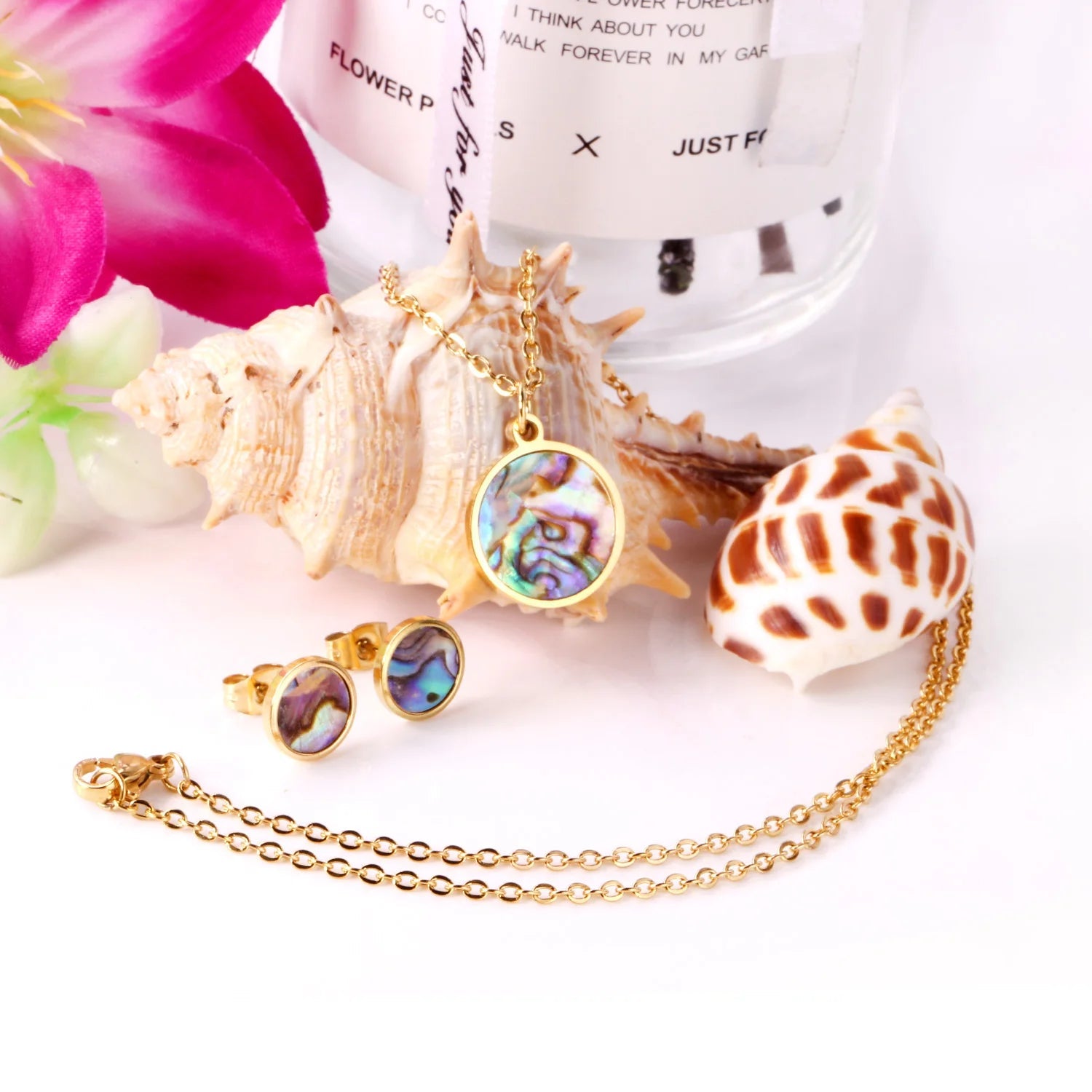 Parure Pierres Colorées — Collier & Boucles Élégance - FoytiShop