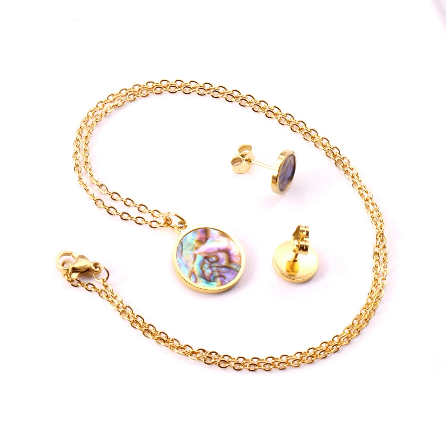Parure Pierres Colorées — Collier & Boucles Élégance - FoytiShop