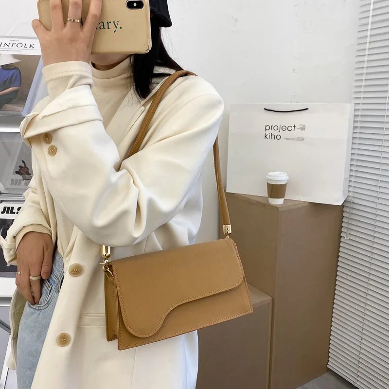 Petit Sac Carré Rétro Styliste - Sac Sous Les Bras Bandoulière Femme - FoytiShop