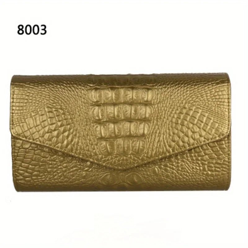 Pochette élégante pour femme, grande capacité, sac à bandoulière imprimé crocodile - FoytiShop