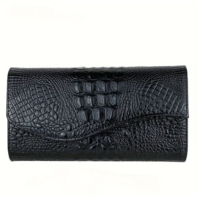Pochette élégante pour femme, grande capacité, sac à bandoulière imprimé crocodile - FoytiShop