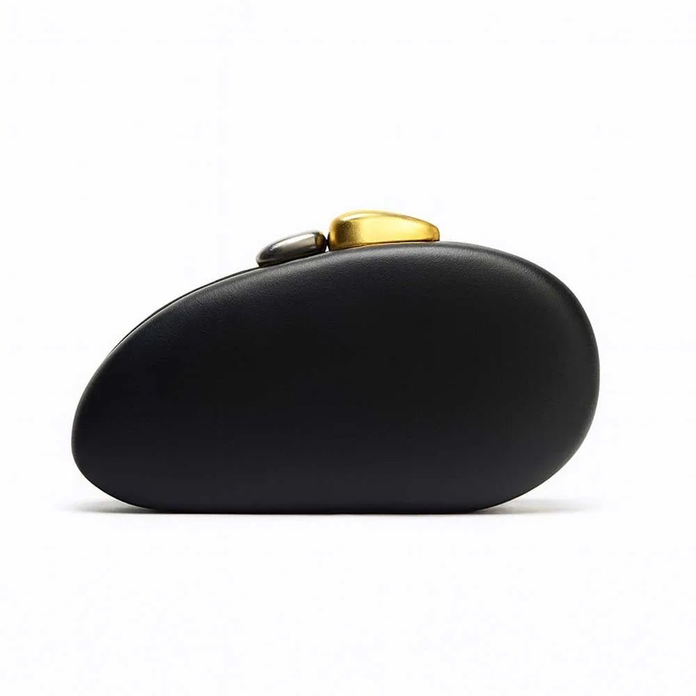 Pochette en forme de coquille de styliste avec chaîne de fermeture métallique - FoytiShop