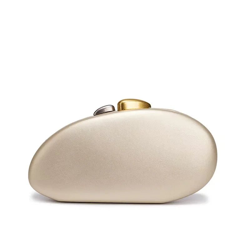 Pochette en forme de coquille de styliste avec chaîne de fermeture métallique - FoytiShop