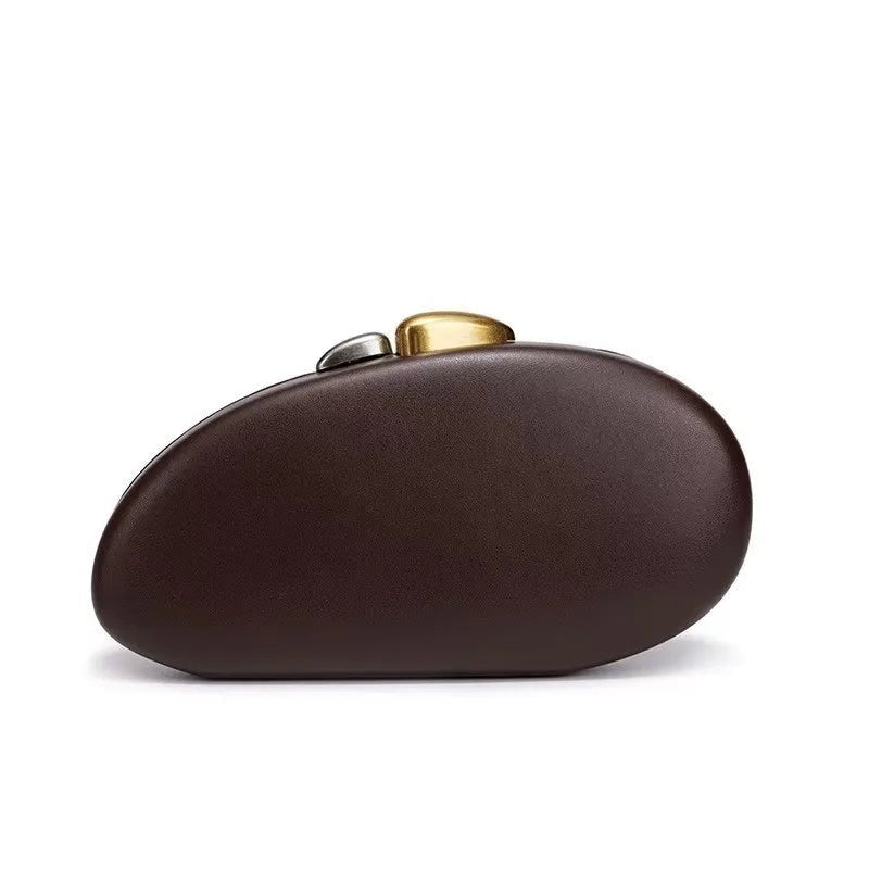 Pochette en forme de coquille de styliste avec chaîne de fermeture métallique - FoytiShop
