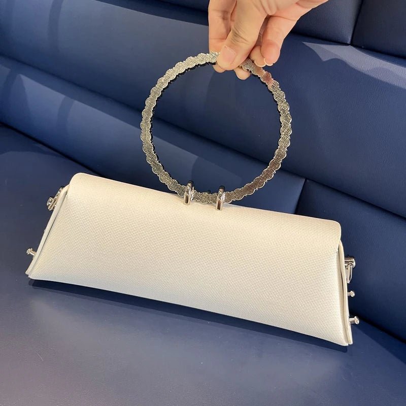 Pochette Luxe Design Strass - Poignée Cuir PU - FoytiShop
