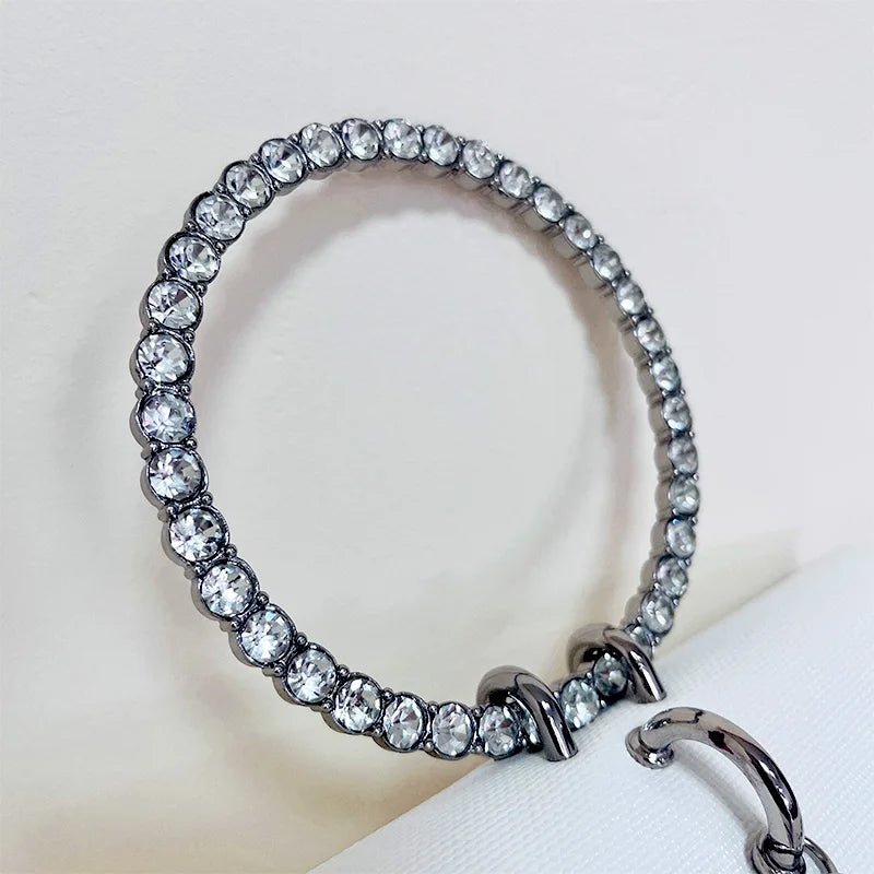 Pochette Luxe Design Strass - Poignée Cuir PU - FoytiShop