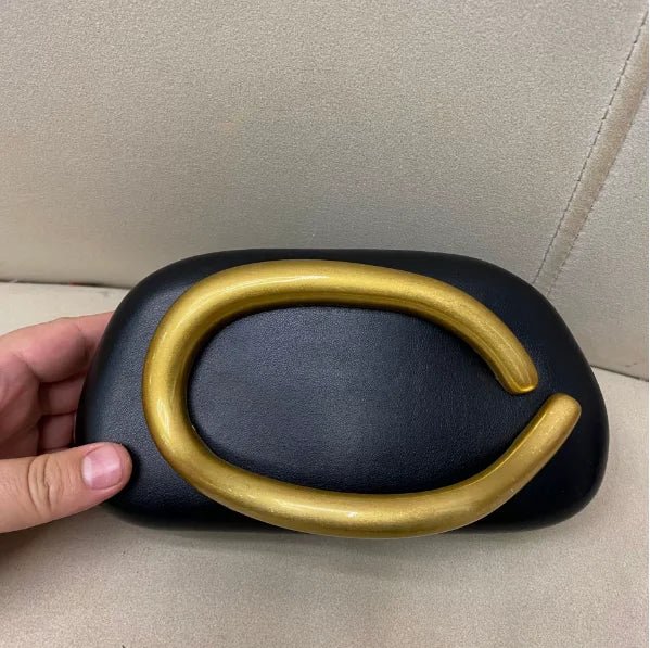 pochette pour femmes Boîte de fermeture en métal doré - FoytiShop