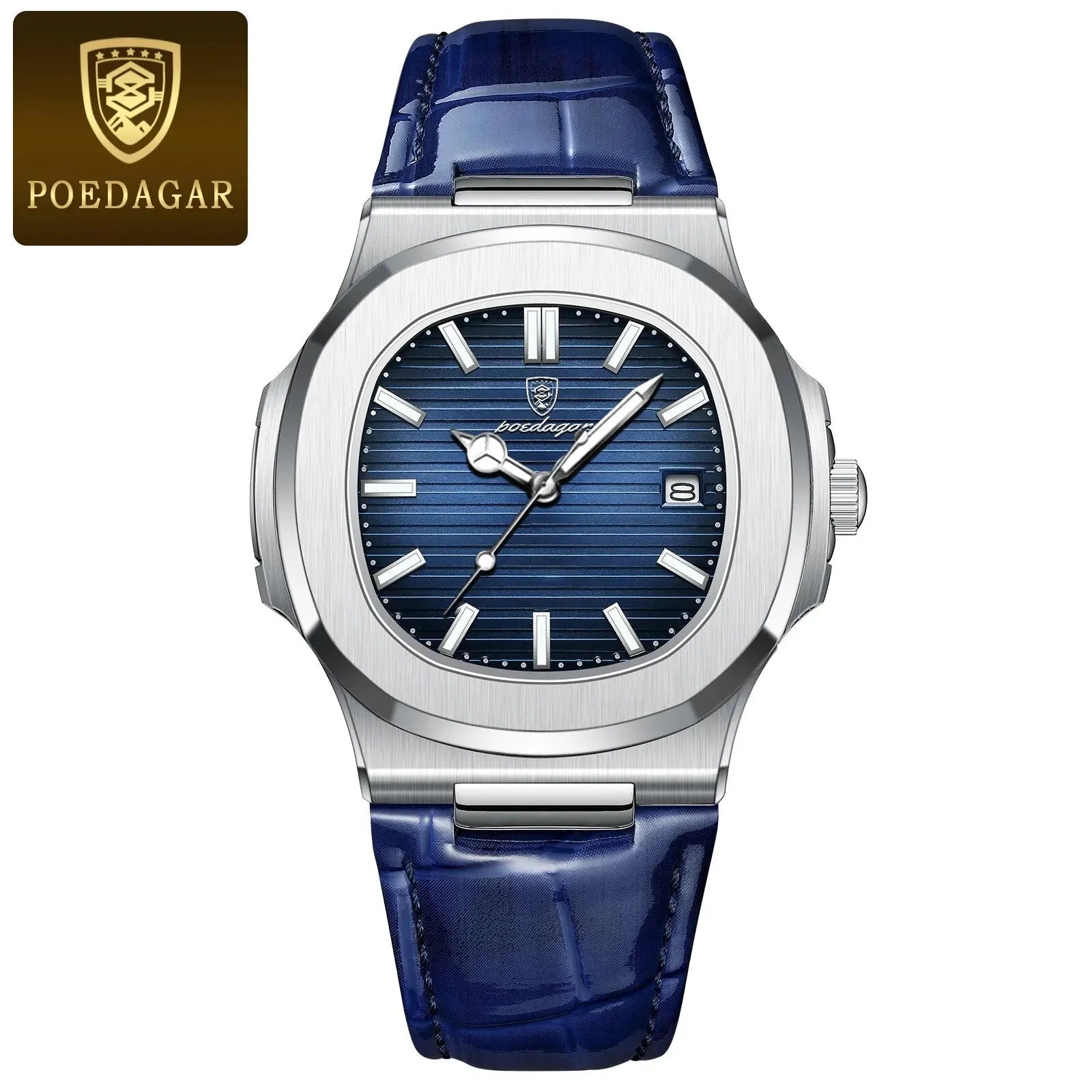POEDAGAR Montre Homme Haut de Gamme Cuir - Quartz Lumineux Étanche - FoytiShop