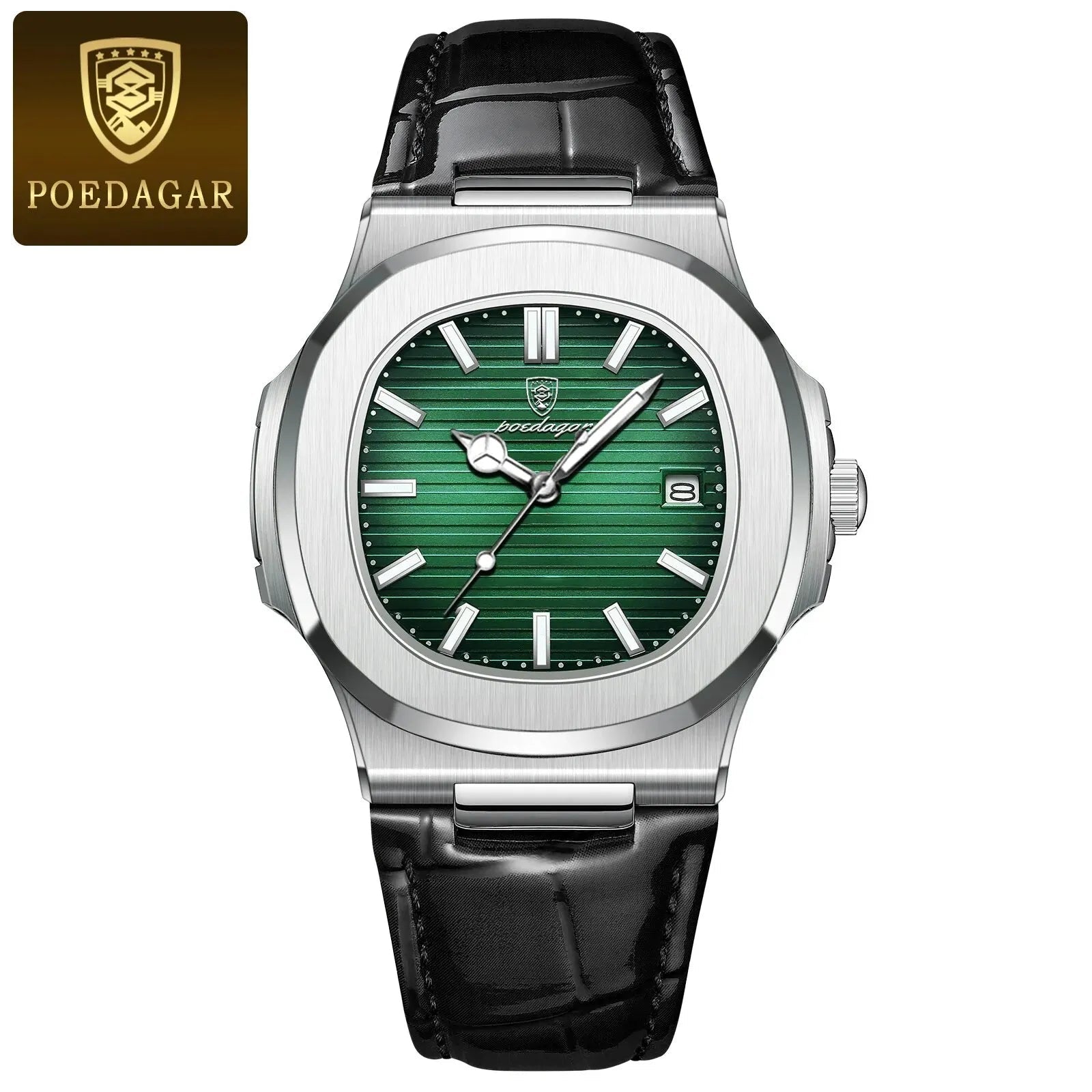 POEDAGAR Montre Homme Haut de Gamme Cuir - Quartz Lumineux Étanche - FoytiShop