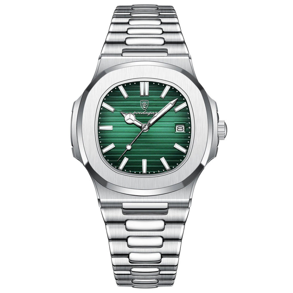 POEDAGAR Montre Homme Luxe Acier Inoxydable - Quartz Lumineux Étanche Sport - FoytiShop