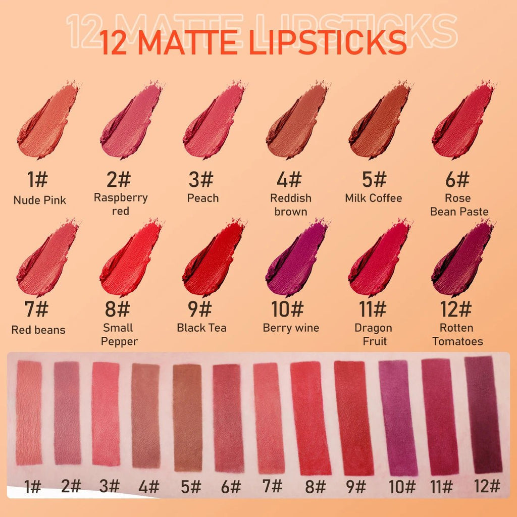 ✨ Rouge à Lèvres Hydratant Longue Durée - 12 Couleurs Charmantes - FoytiShop
