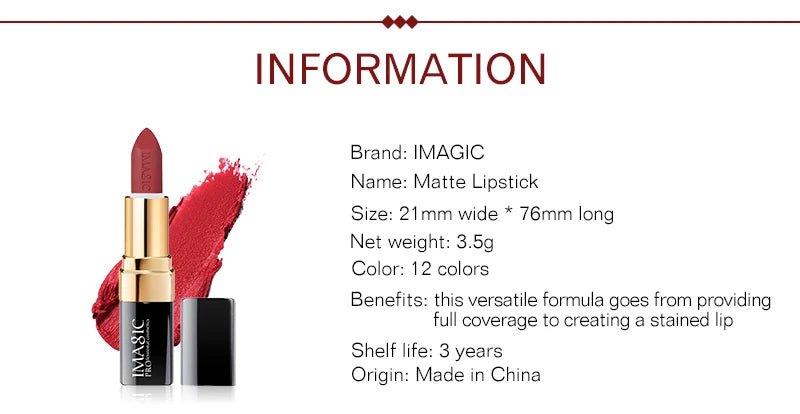 ✨ Rouge à Lèvres Hydratant Longue Durée - 12 Couleurs Charmantes - FoytiShop