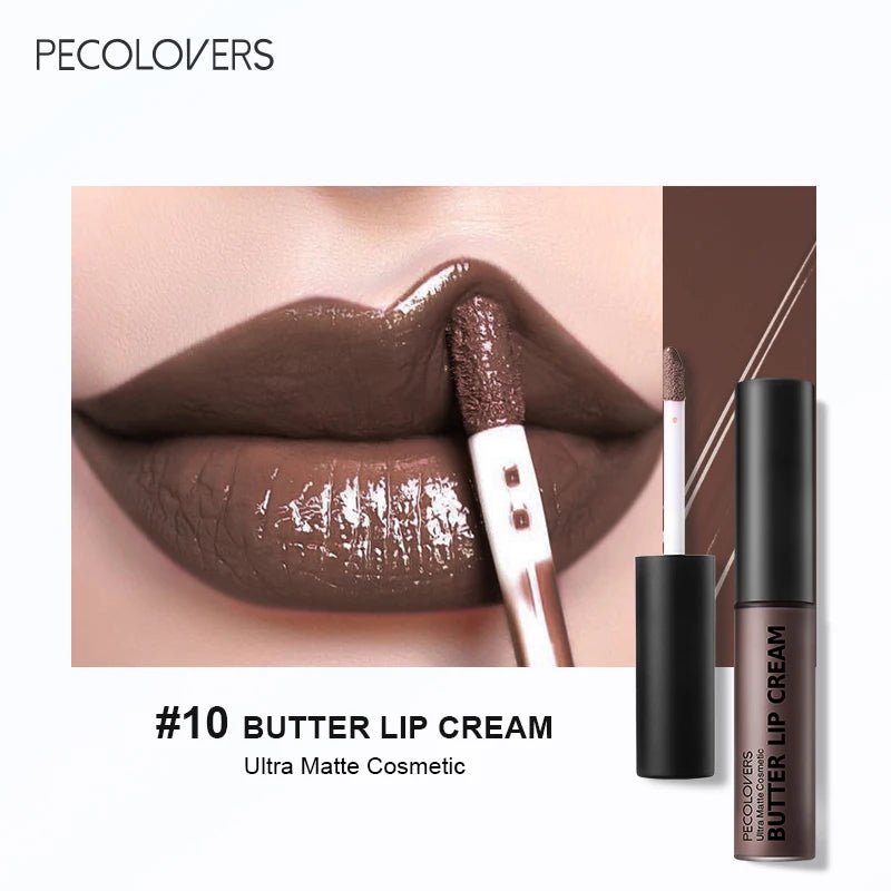 Rouge à lèvres liquide imperméable 21 couleurs – Vitamine E, longue durée - FoytiShop