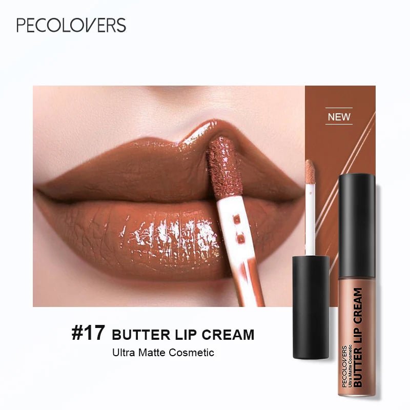 Rouge à lèvres liquide imperméable 21 couleurs – Vitamine E, longue durée - FoytiShop